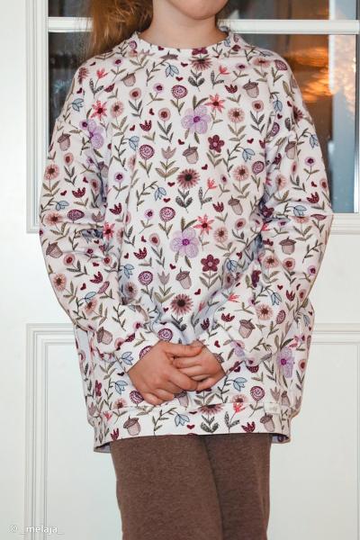 French Terry Stickblumenoptik von Swafing